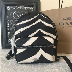 Coach Zebra Mini Charlie Backpack